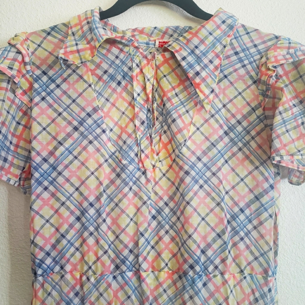 Vintage Plaid Maxi Dress!
